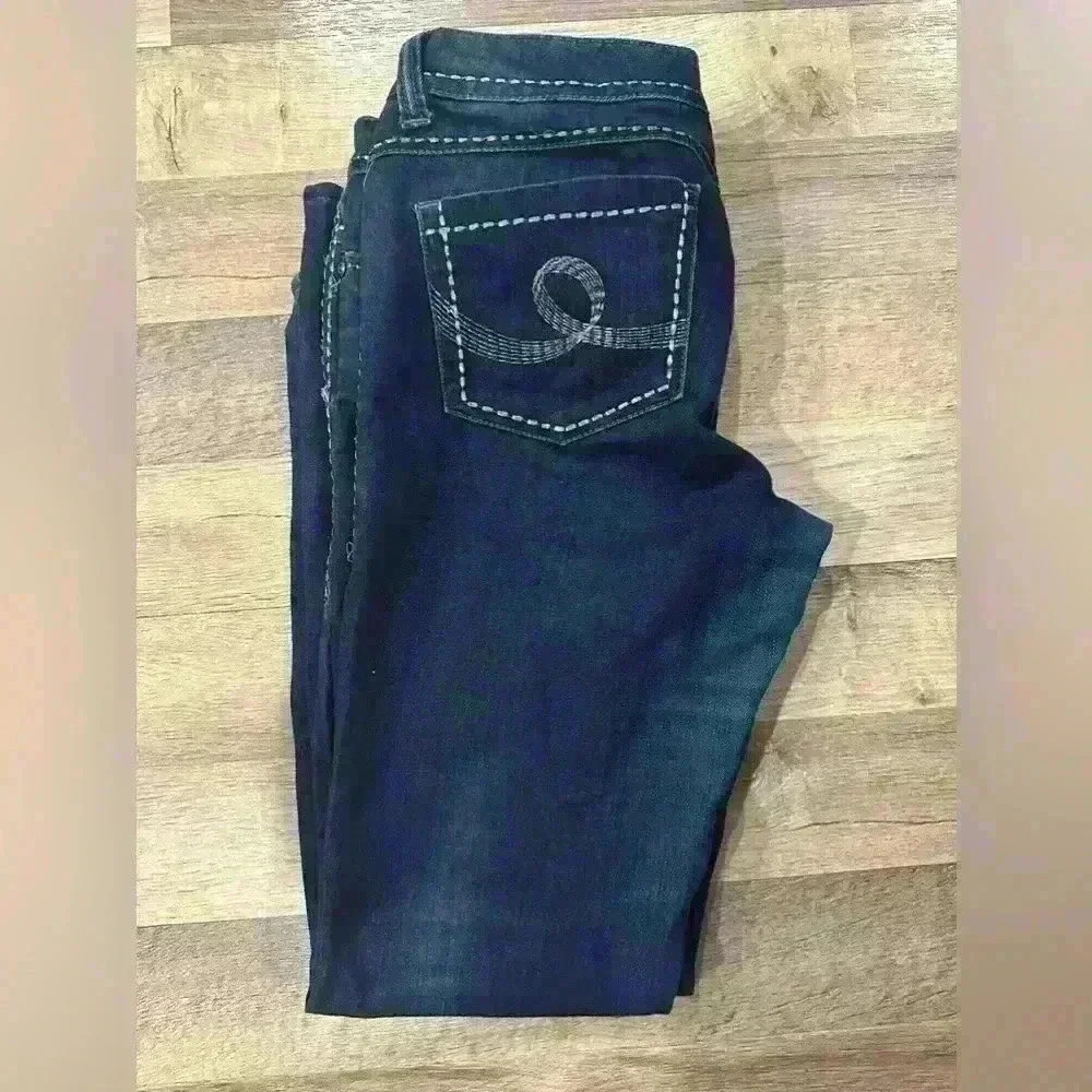 NWOT Seven7 Jeans Womens 4 Boot Cut Rocker Slim Low Rise Dark Wash Stretch Denim - Picture 6 of 11